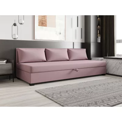 Jednolôžková posteľ 110x195 ZAJDA BIZ 1 s úložným priestorom - ružová