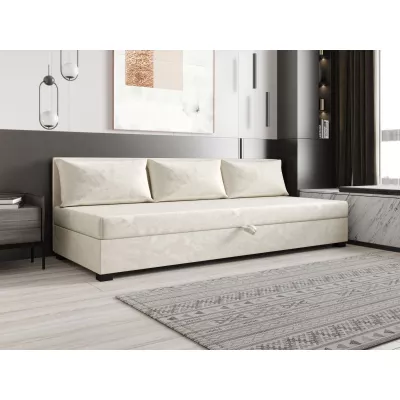 Jednolôžková posteľ 120x195 ZAJDA BIZ 1 s úložným priestorom - ecru