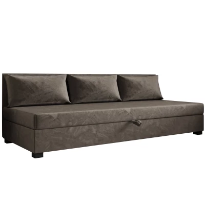 Jednolôžková posteľ 120x195 ZAJDA BIZ 1 s úložným priestorom - tmavo hnedá