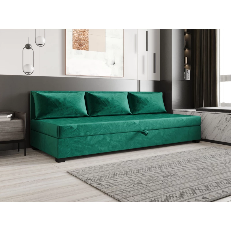 Jednolôžková posteľ 120x195 ZAJDA BIZ 1 s úložným priestorom - zelená