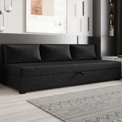 Jednolôžková posteľ 100x195 ZAJDA BIZ 1 s úložným priestorom - grafitová