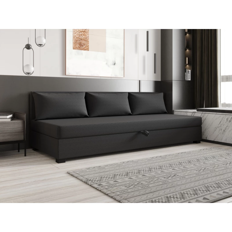 Jednolôžková posteľ 110x195 ZAJDA BIZ 2 s úložným priestorom - šedá