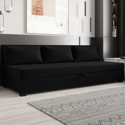 Jednolôžková posteľ 100x195 ZAJDA BIZ 2 s úložným priestorom - čierna