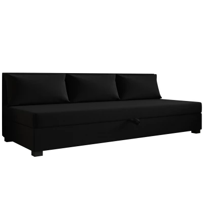 Jednolôžková posteľ 110x195 ZAJDA BIZ 2 s úložným priestorom - čierna