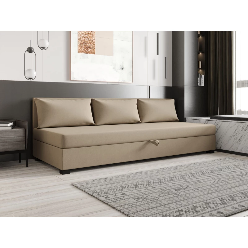 Jednolôžková posteľ 80x195 ZAJDA BIZ 2 s úložným priestorom - hnedá