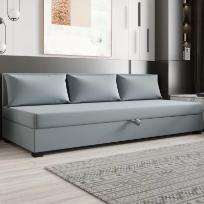 Jednolôžková posteľ 120x195 ZAJDA BIZ 2 s úložným priestorom - modrošedá