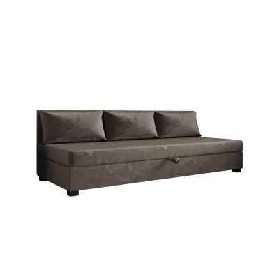 Jednolôžková posteľ 100x195 ZAJDA BIZ 2 s úložným priestorom - tmavo hnedá