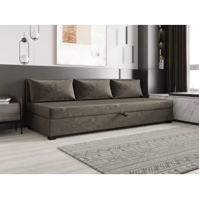 Jednolôžková posteľ 100x195 ZAJDA BIZ 2 s úložným priestorom - tmavo hnedá