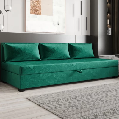 Jednolôžková posteľ 80x195 ZAJDA BIZ 2 s úložným priestorom - zelená