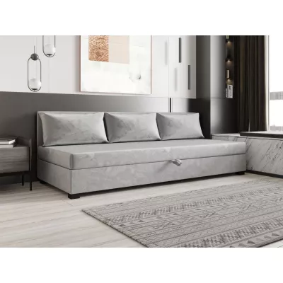 Jednolôžková posteľ 80x195 ZAJDA BIZ 2 s úložným priestorom - svetlo šedá