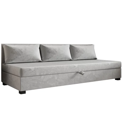 Jednolôžková posteľ 100x195 ZAJDA BIZ 2 s úložným priestorom - svetlo šedá