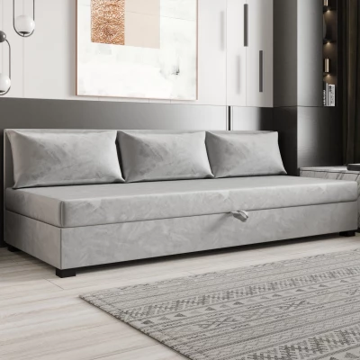 Jednolôžková posteľ 100x195 ZAJDA BIZ 2 s úložným priestorom - svetlo šedá