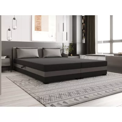 Manželská posteľ 180x200 ZAJDA DOUBLE 1 s úložným priestorom - šedá / svetlo šedá