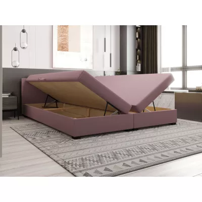 Manželská posteľ 180x200 ZAJDA DOUBLE 1 s úložným priestorom - šedá / svetlo šedá