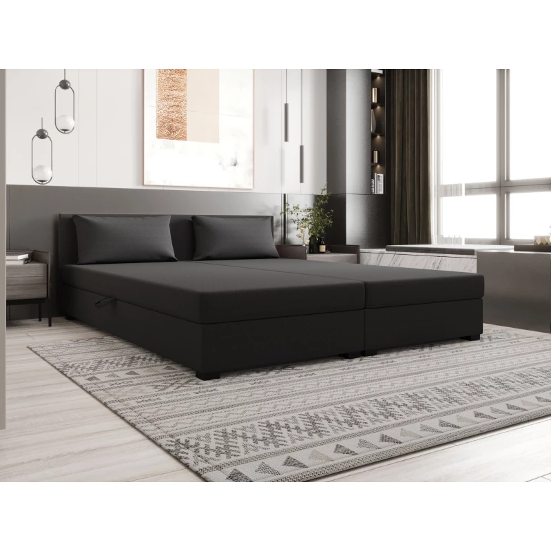 Manželská posteľ 180x200 ZAJDA DOUBLE 1 s úložným priestorom - šedá