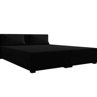 Manželská posteľ 180x200 ZAJDA DOUBLE 1 s úložným priestorom - čierna