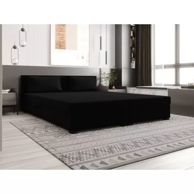 Manželská posteľ 180x200 ZAJDA DOUBLE 1 s úložným priestorom - čierna