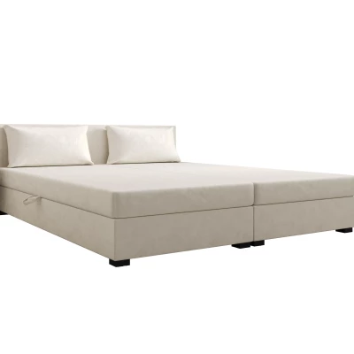 Manželská posteľ 180x200 ZAJDA DOUBLE 1 s úložným priestorom - ecru