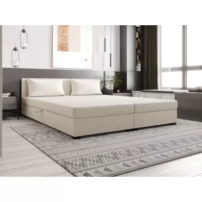 Manželská posteľ 180x200 ZAJDA DOUBLE 1 s úložným priestorom - ecru