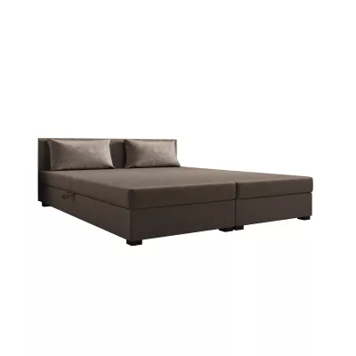 Manželská posteľ 180x200 ZAJDA DOUBLE 1 s úložným priestorom - tmavo hnedá