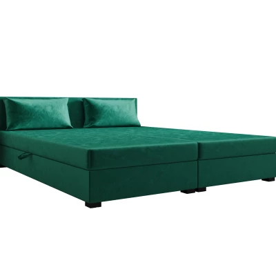 Manželská posteľ 180x200 ZAJDA DOUBLE 1 s úložným priestorom - zelená