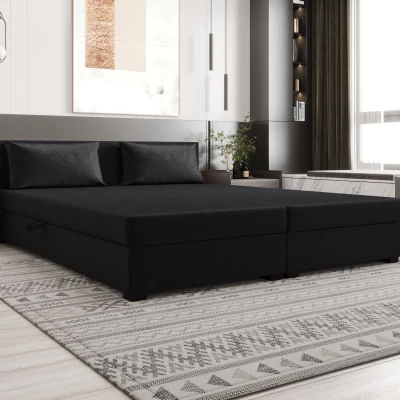 Manželská posteľ 180x200 ZAJDA DOUBLE 1 s úložným priestorom - grafitová