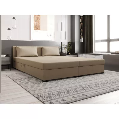 Manželská posteľ 180x200 ZAJDA DOUBLE 2 s úložným priestorom - hnedá