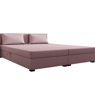 Manželská posteľ 180x200 ZAJDA DOUBLE 2 s úložným priestorom - ružová