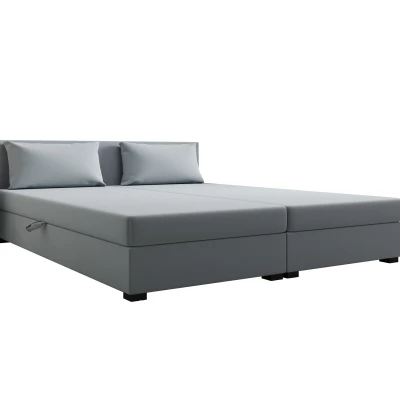 Manželská posteľ 180x200 ZAJDA DOUBLE 2 s úložným priestorom - modrošedá