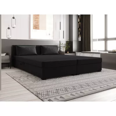 Manželská posteľ 180x200 ZAJDA DOUBLE 2 s úložným priestorom - grafitová