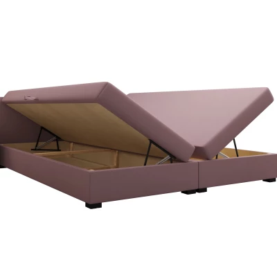 Manželská posteľ 180x200 ZAJDA DOUBLE 2 s úložným priestorom - grafitová