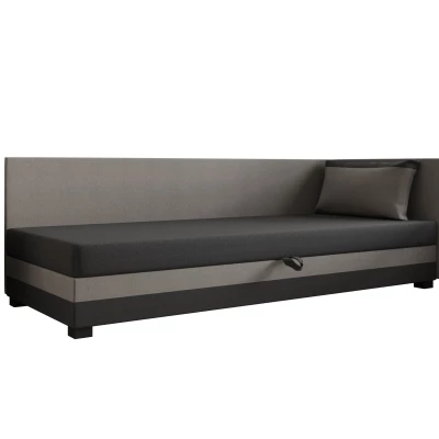 Jednolôžková posteľ 80x195 ZAJDA PLUS 1 s úložným priestorom - šedá / svetlo šedá