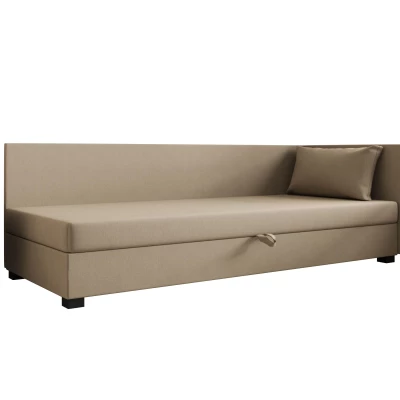 Jednolôžková posteľ 120x195 ZAJDA PLUS 1 s úložným priestorom - hnedá