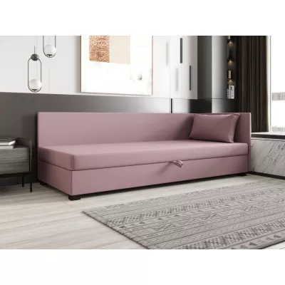 Jednolôžková posteľ 100x195 ZAJDA PLUS 1 s úložným priestorom - ružová