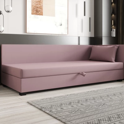 Jednolôžková posteľ 110x195 ZAJDA PLUS 1 s úložným priestorom - ružová