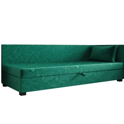 Jednolôžková posteľ 90x195 ZAJDA PLUS 1 s úložným priestorom - zelená