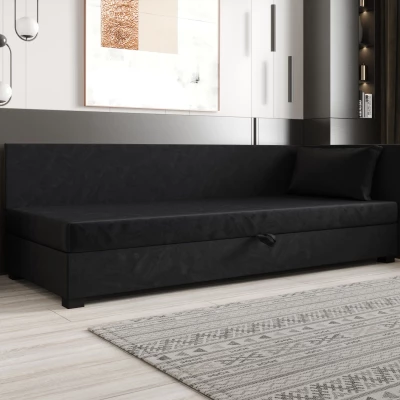 Jednolôžková posteľ 120x195 ZAJDA PLUS 1 s úložným priestorom - grafitová