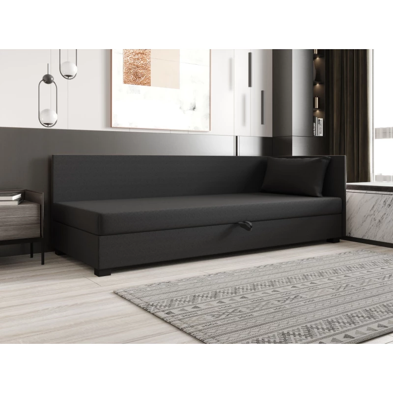 Jednolôžková posteľ 100x195 ZAJDA PLUS 2 s úložným priestorom - šedá