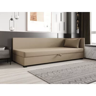 Jednolôžková posteľ 90x195 ZAJDA PLUS 2 s úložným priestorom - hnedá