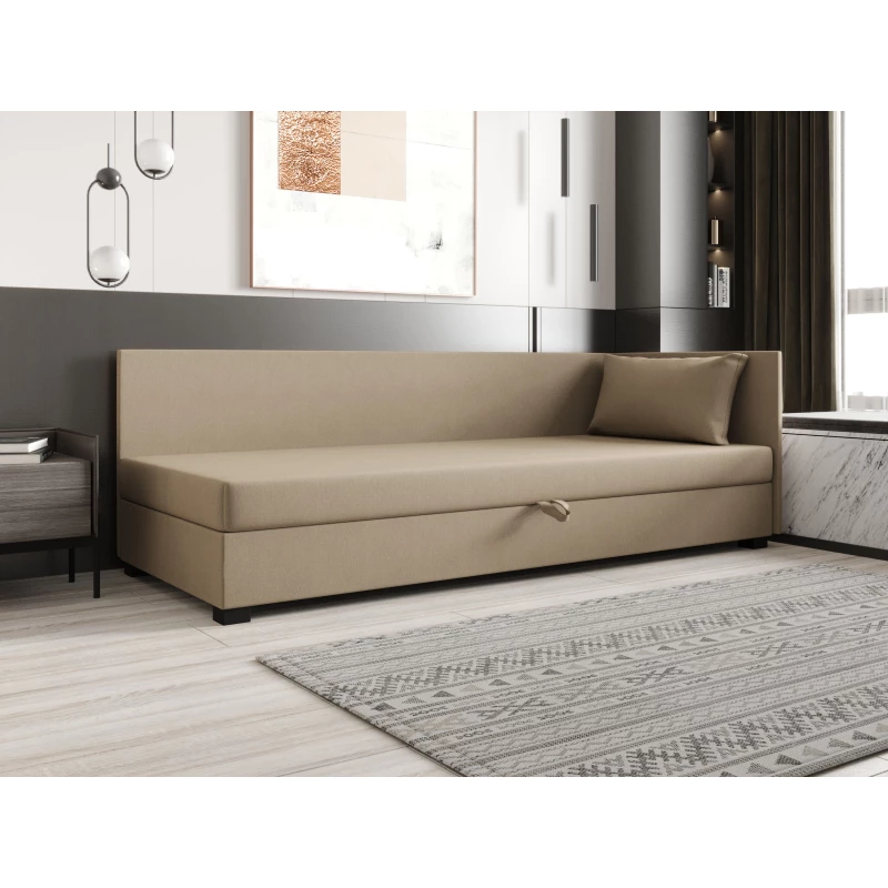 Jednolôžková posteľ 120x195 ZAJDA PLUS 2 s úložným priestorom - hnedá