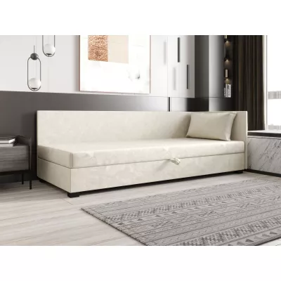 Jednolôžková posteľ 80x195 ZAJDA PLUS 2 s úložným priestorom - ecru