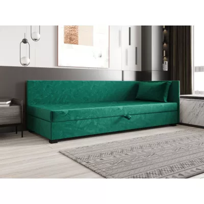 Jednolôžková posteľ 100x195 ZAJDA PLUS 2 s úložným priestorom - zelená