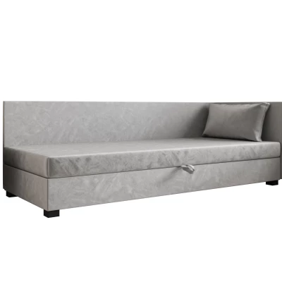 Jednolôžková posteľ 100x195 ZAJDA PLUS 2 s úložným priestorom - svetlo šedá