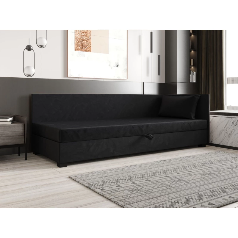 Jednolôžková posteľ 100x195 ZAJDA PLUS 2 s úložným priestorom - grafitová