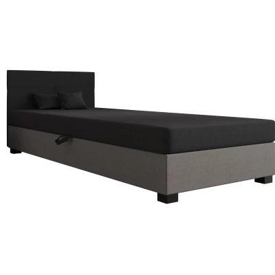 Jednolôžková čalúnená posteľ 110x195 LOCIKA 1 - šedá / svetlo šedá