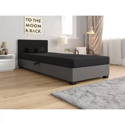 Jednolôžková čalúnená posteľ 110x195 LOCIKA 1 - šedá / svetlo šedá