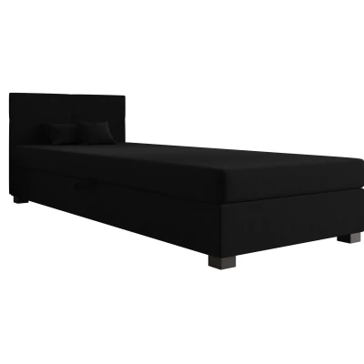Jednolôžková čalúnená posteľ 80x195 LOCIKA 1 - čierna