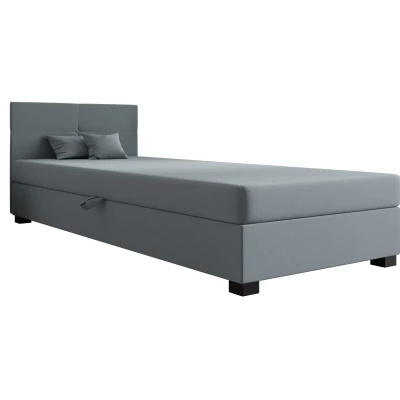 Jednolôžková čalúnená posteľ 80x195 LOCIKA 1 - modrošedá