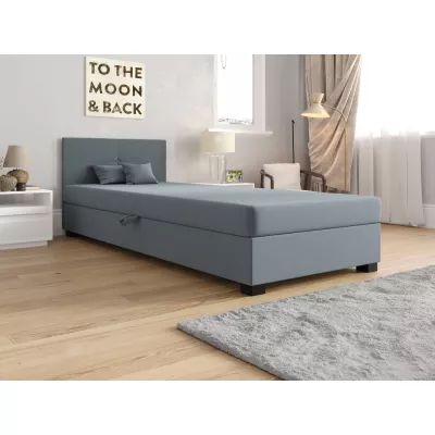 Jednolôžková čalúnená posteľ 100x195 LOCIKA 1 - modrošedá