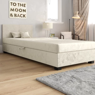 Jednolôžková čalúnená posteľ 100x195 LOCIKA 1 - ecru